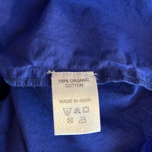 Anna Cate Size XS Sleeveless Top Violet Blue Button-Front Ruffle - Picture 10 of 10